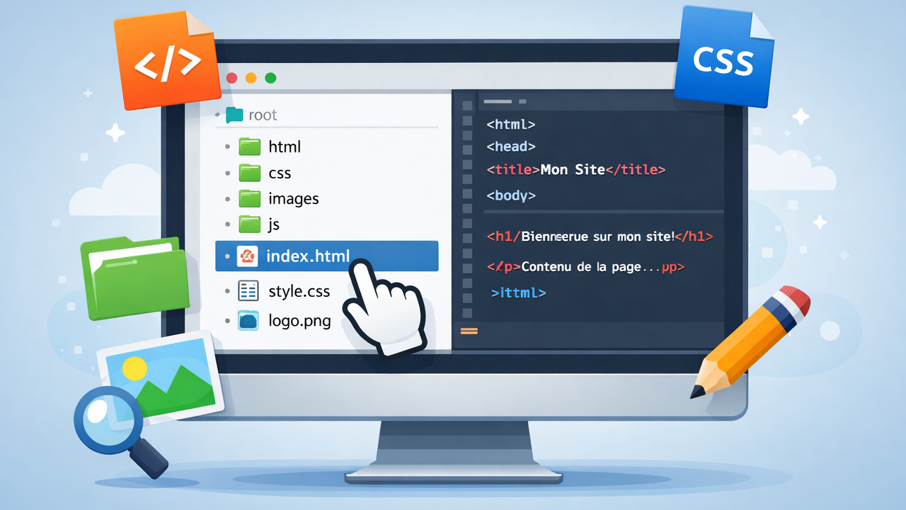 Afficher modifier fichiers site internet