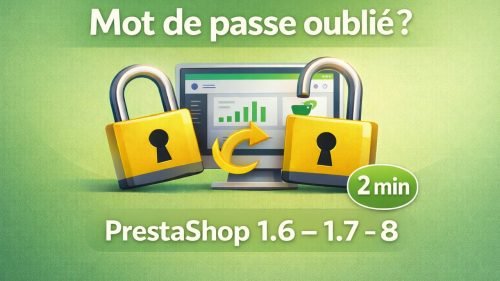 Mot de passe perdu reinitialiser prestashop 16 17