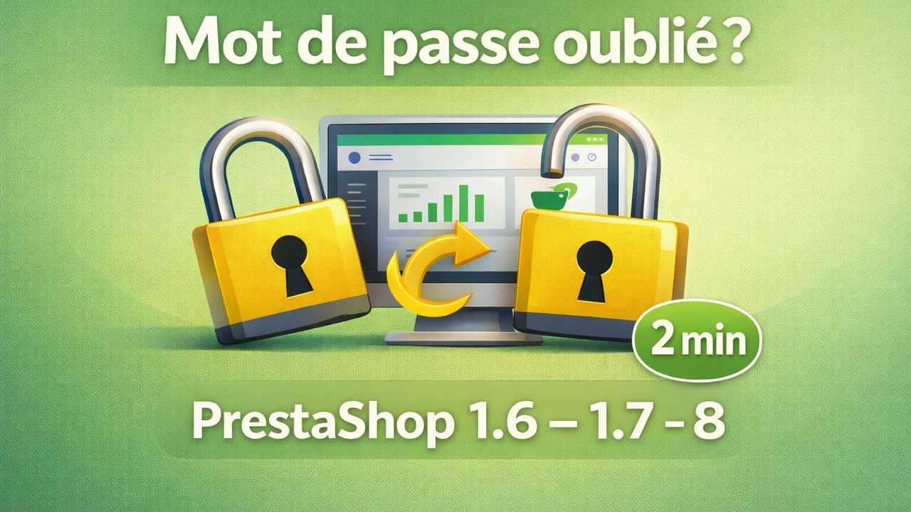 Mot de passe perdu reinitialiser prestashop 16 17
